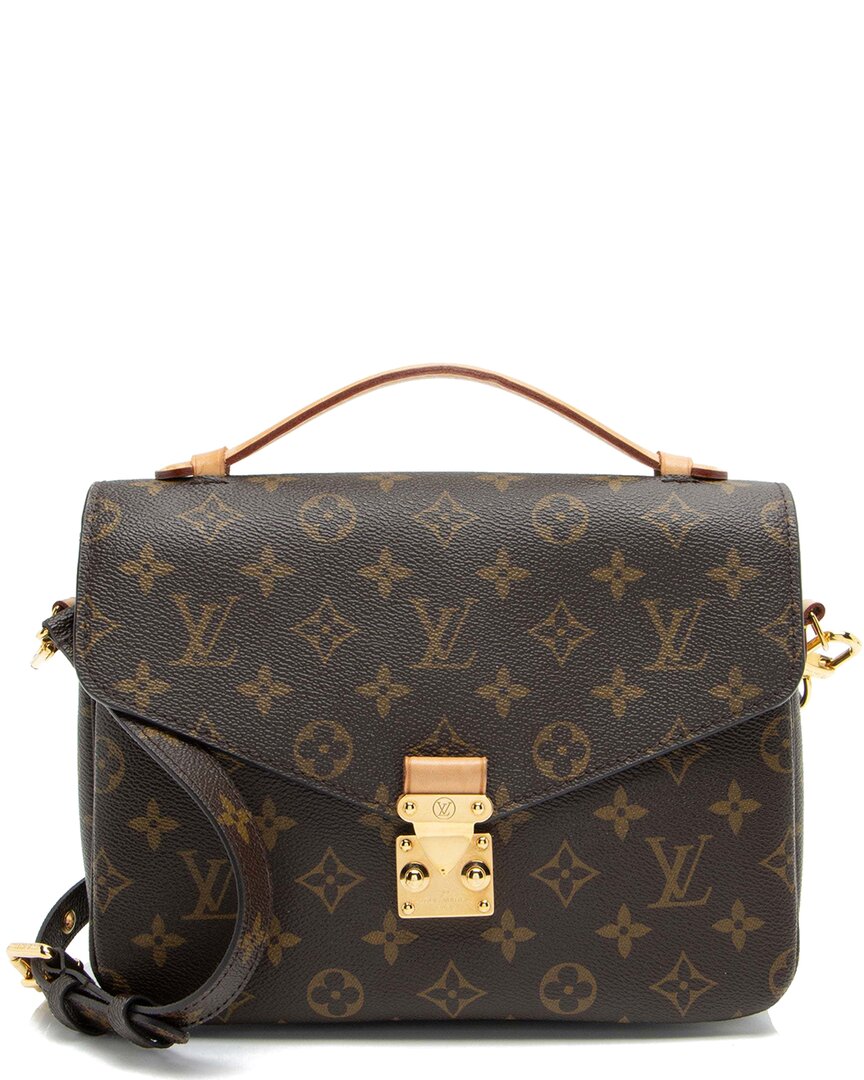 Pre-owned Louis Vuitton Brown Monogram Canvas Pochette Metis (authentic Pre-loved)