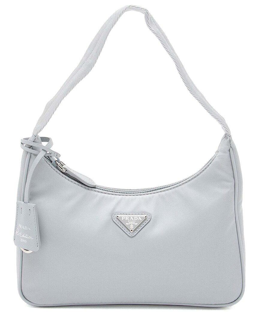 Prada Grey Tessuto Re-edition 2000 Mini Hobo (authentic Pre-loved)