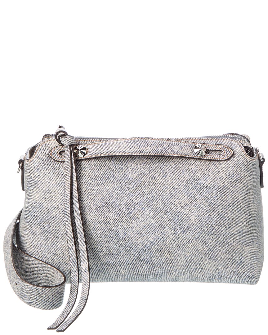 Fendi By The Way Soft Medium Denim-effect Leather Shoulder Bag In Gray