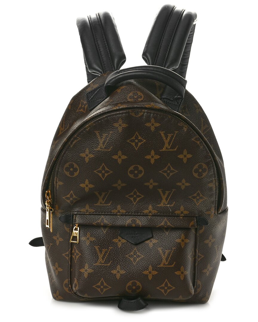 Pre-owned Louis Vuitton Brown Monogram Coated Canvas Palm Springs Backpack Mini  (authentic Pre-loved)