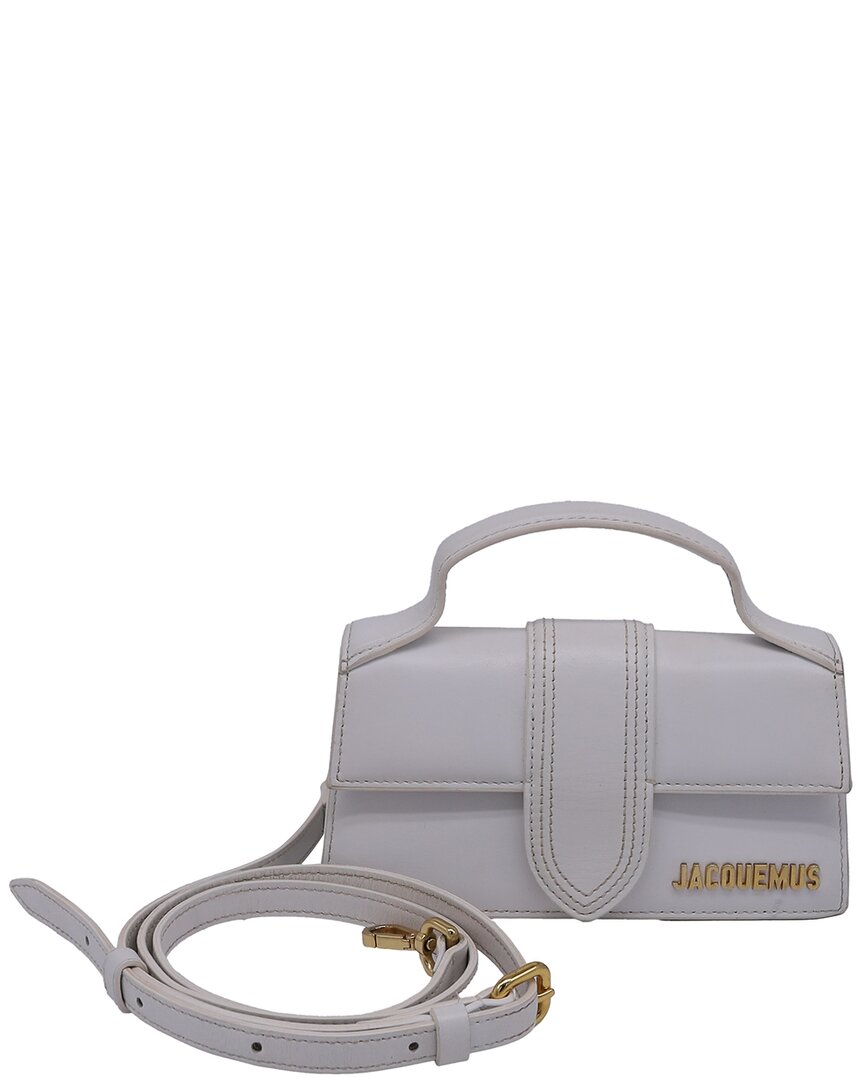Jacquemus White Leather Mini Le Bambino Top Handle Bag (authentic Pre-loved)
