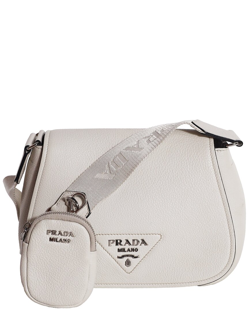 Prada Ecru Vitello Daino Re-edition Flap Shoulder Bag (authentic Pre-loved)