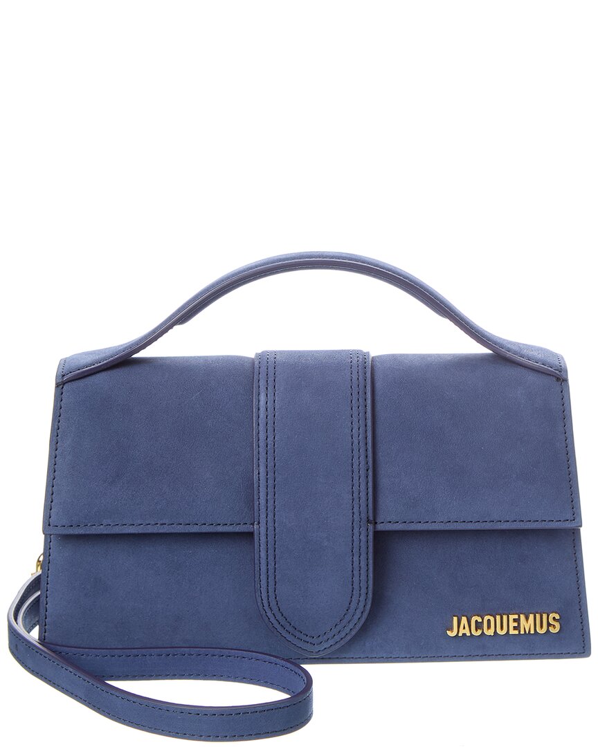 Jacquemus The Bambino Small Leather Shoulder Bag In Blue
