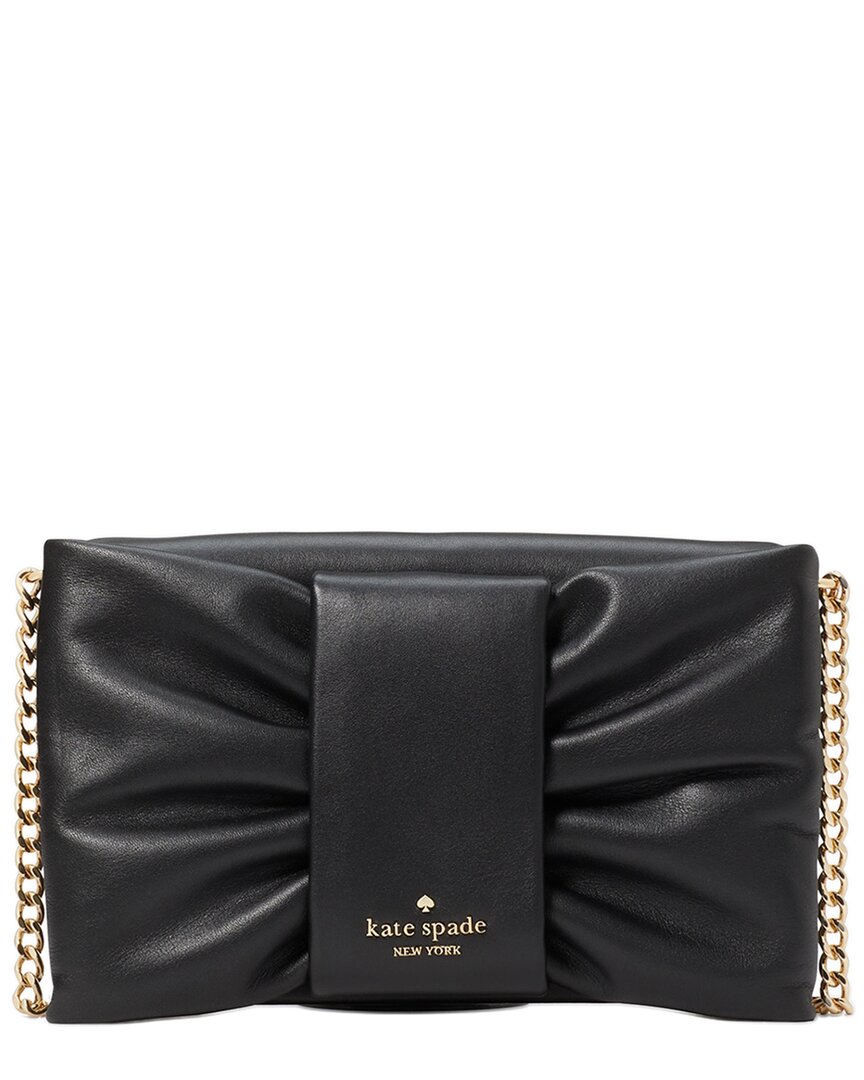 Kate Spade New York Millie Bow Flap Leather Crossbody In Black