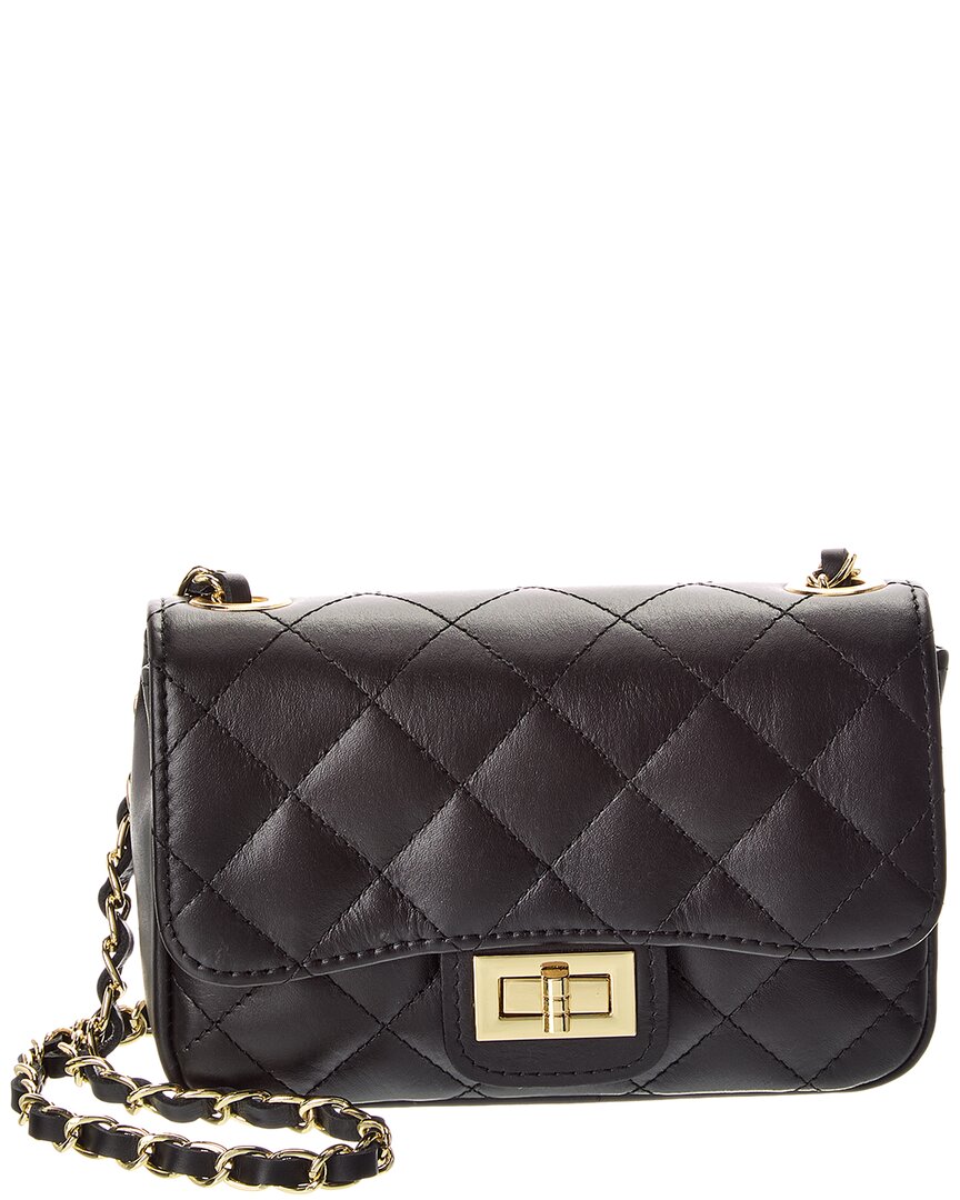 Persaman New York Cynthia Quilted Leather Crossbody Womens Black 13090₽