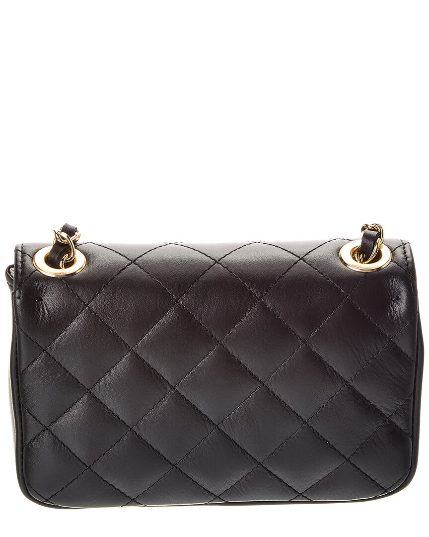 ユウ Persaman New York Cynthia Quilted Leather Crossbody Women's Black