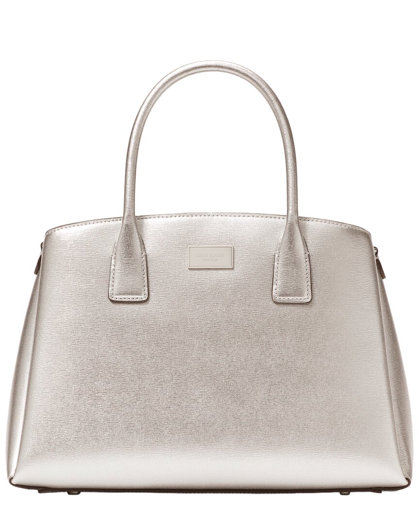 Kate Spade New York Serena Metallic Leather Satchel In Silver