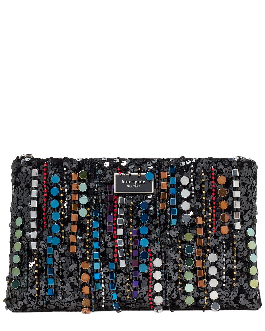Kate Spade New York Nova Crystal Embellished Suede Clutch In Multi
