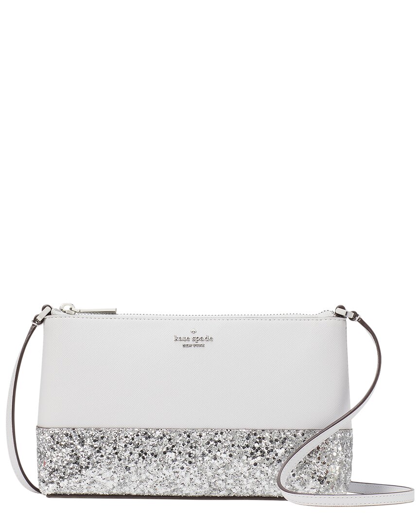 Kate Spade New York Flash Glitter Crossbody In Gray