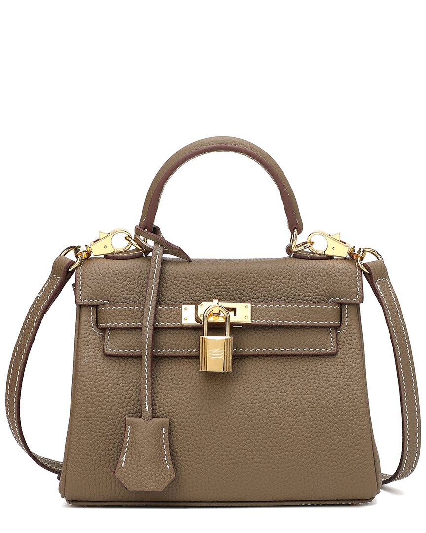 Tiffany & Fred Paris Mini Grained Leather Satchel