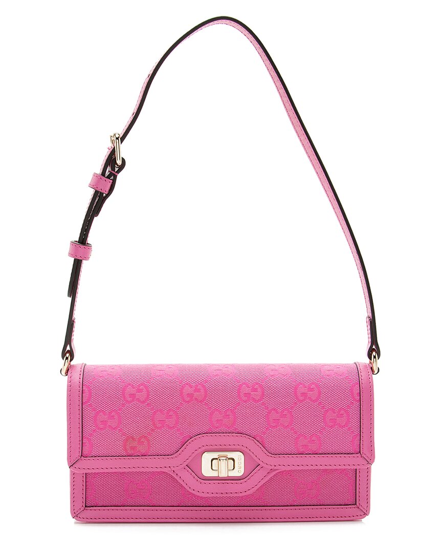 Gucci Pink Gg Canvas Luce Mini Shoulder Bag (authentic Pre-loved)