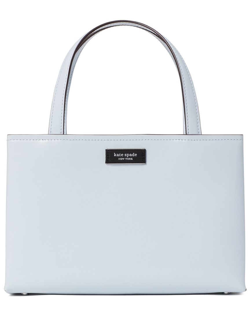 Kate Spade New York Sam Icon Small Spazzolato Leather Tote In Blue