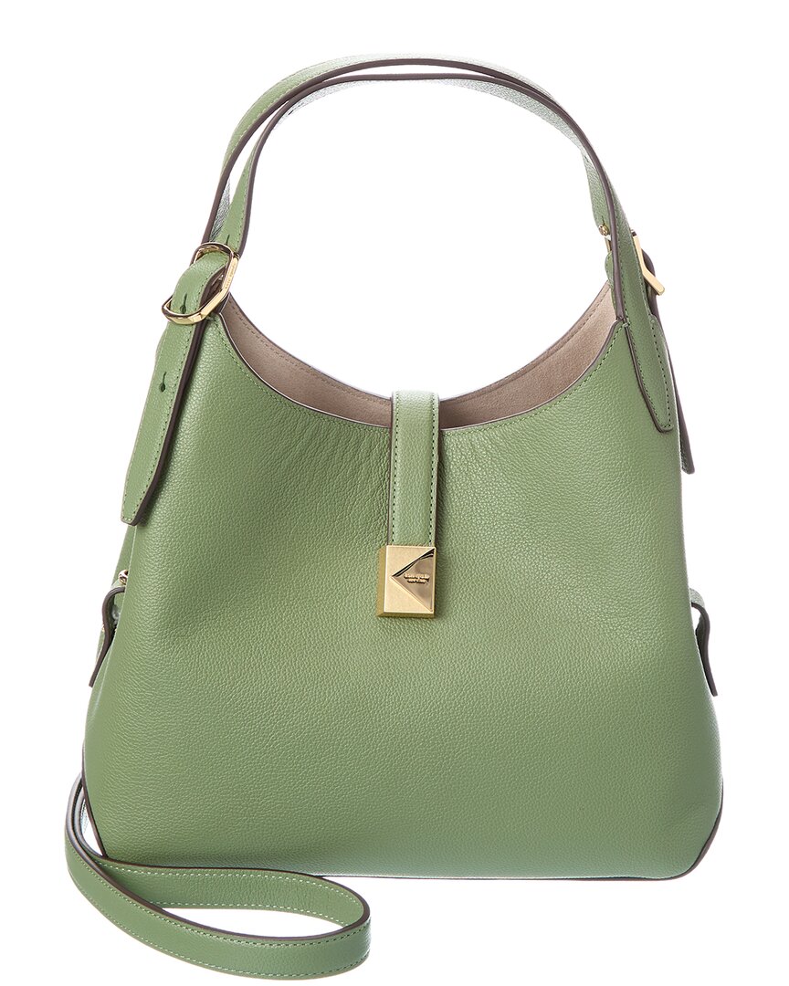 Kate Spade New York Deco Leather Crossbody Tote In Green
