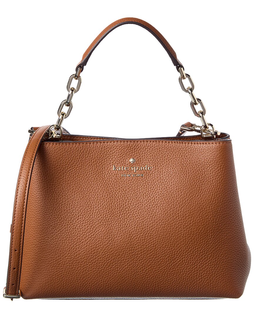 Kate Spade New York Aubrey Chain Top Handle Leather Satchel In Brown
