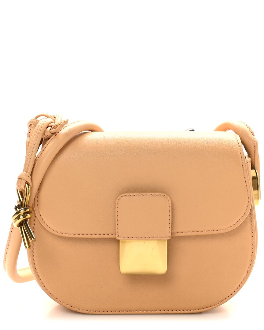 Bottega Veneta Almond Calfskin Mini Desiree Crossbody (authentic Pre-loved)