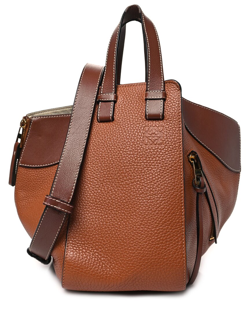 Loewe Tan Calfskin Leather Small Hammock Shoulder Bag (authentic Pre-loved) In Brown