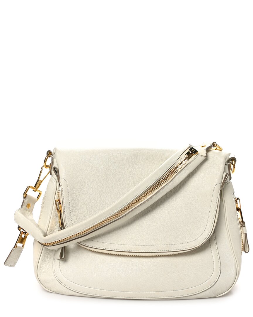 Tom Ford Chalk Grained Calfskin Large Jennifer Shoulder Bag (authentic Pre-  Loved)