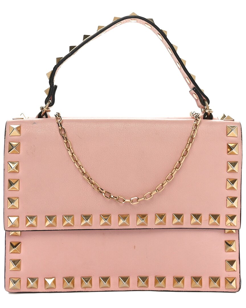 Valentino Garavani Valentino Chai Vitello Rockstud Leather Rockstud Chain Flap Crossbody  (authentic Pre-loved) In Multi