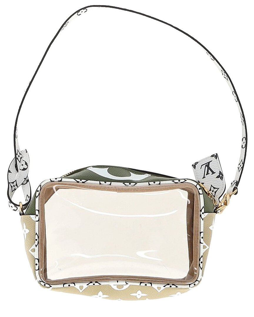 Pre-owned Louis Vuitton Beige Coated/waterproof Canvas Limited Edition Beach Pouch Giant Bag (authentic Pre-l