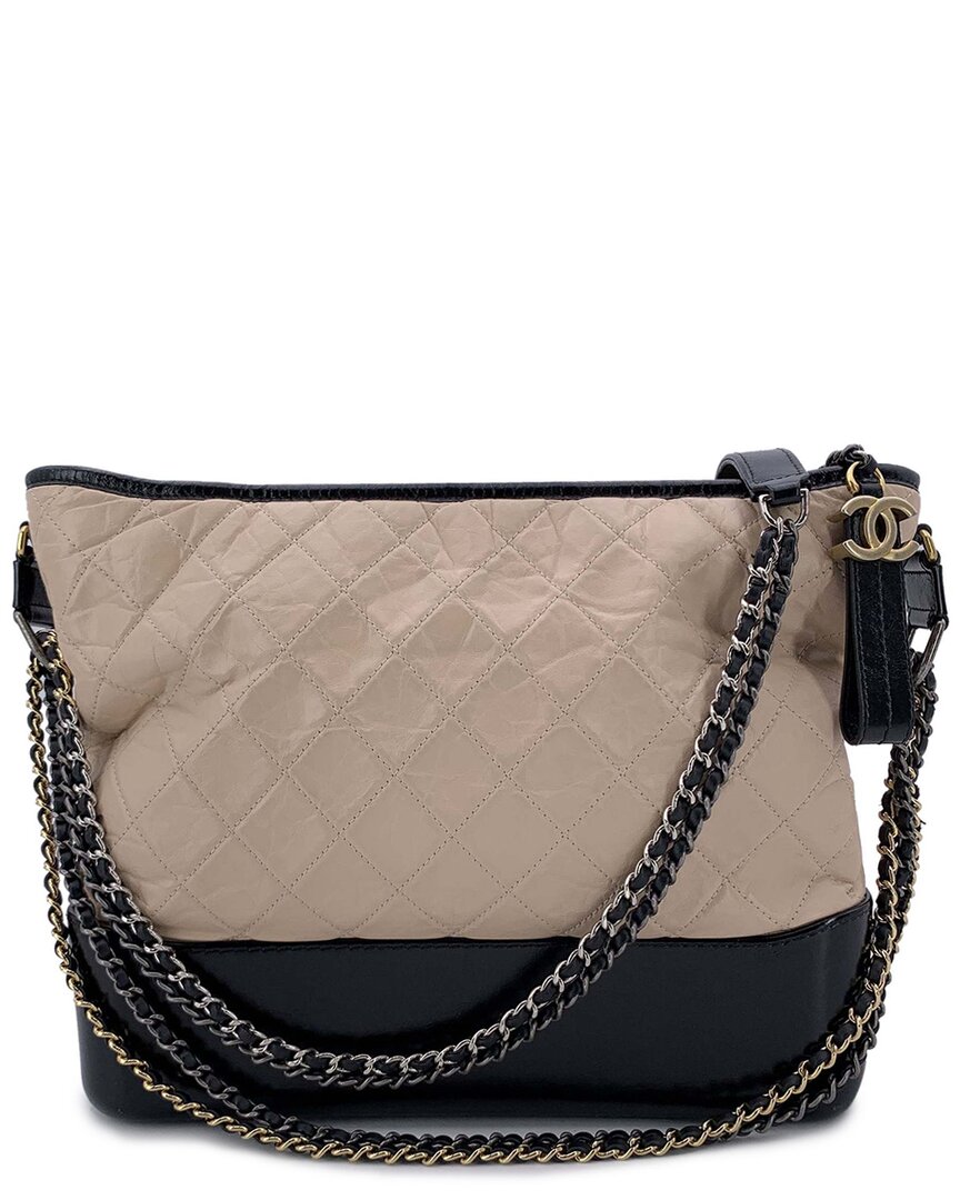 Pre-owned Chanel Brown Leather Gabrielle Shoulder Bag (authentic Pre-loved)