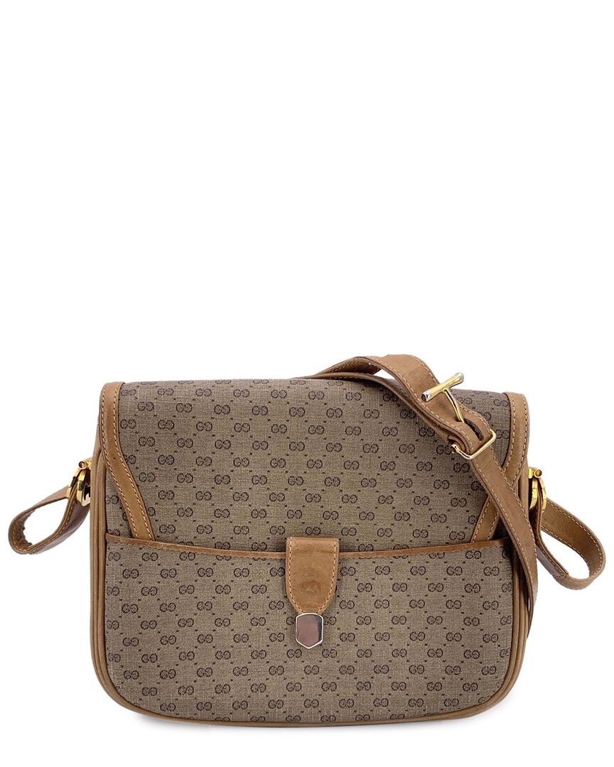 Gucci Brown Cotton Ophidia Shoulder Bag (authentic Pre-loved) In Brown