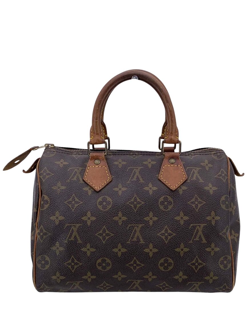 Pre-owned Louis Vuitton Brown Cotton Speedy (authentic Pre-loved)