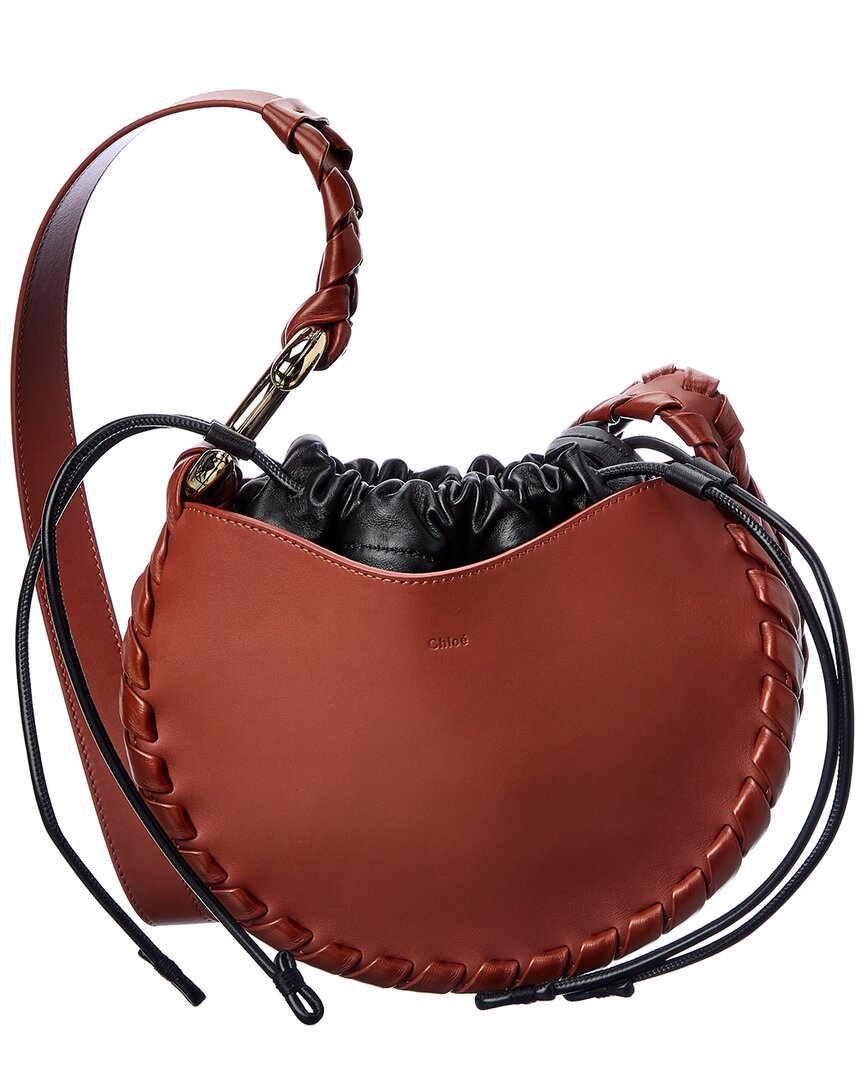 Chloé Mate Small Leather Hobo Bag In Brown