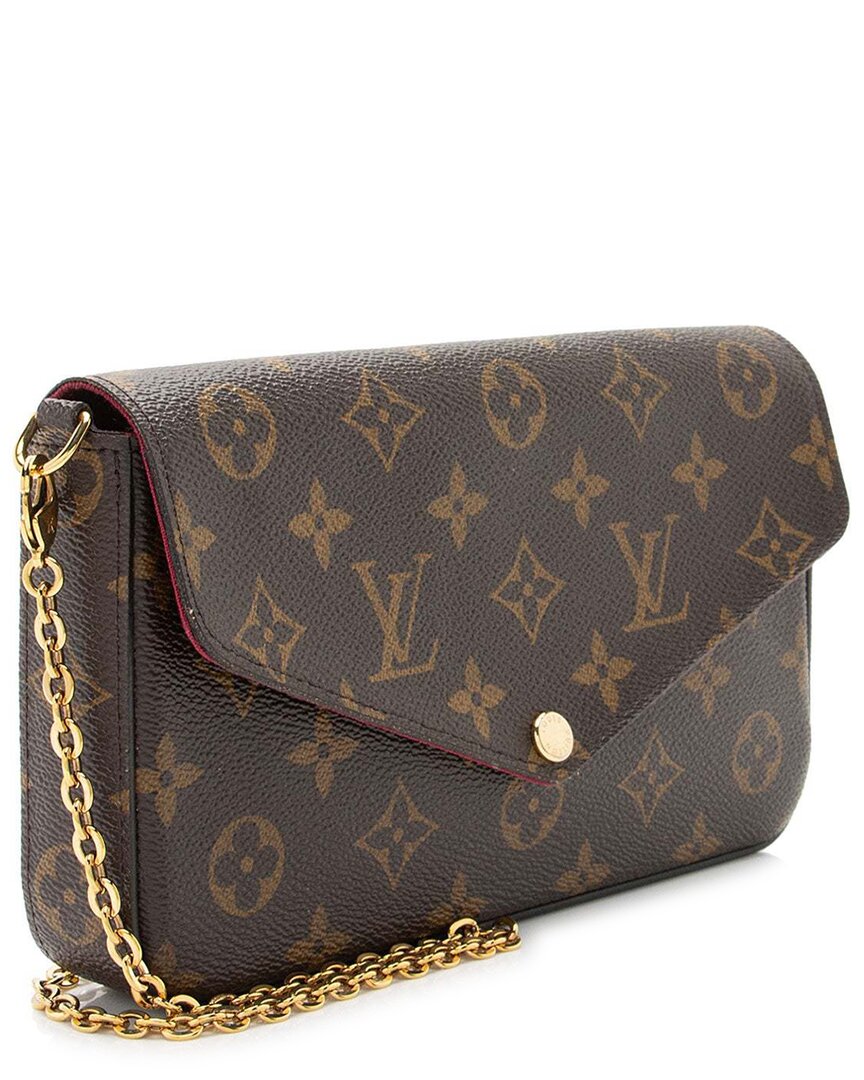 Pre-owned Louis Vuitton Brown Monogram Canvas Felicie Pochette (authentic Pre-loved)