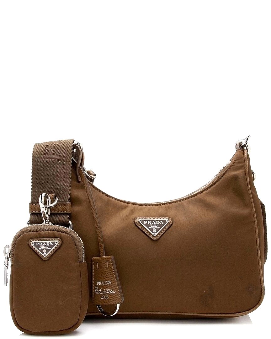 Prada Brown Tessuto Re-edition 2005 Crossbody (authentic Pre-loved) In Brown
