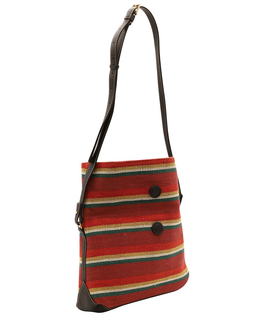 Altuzarra Tartan Cotton Duo Reversible Striped Textured Shoulder Bag (authentic Pre-loved) In Multi