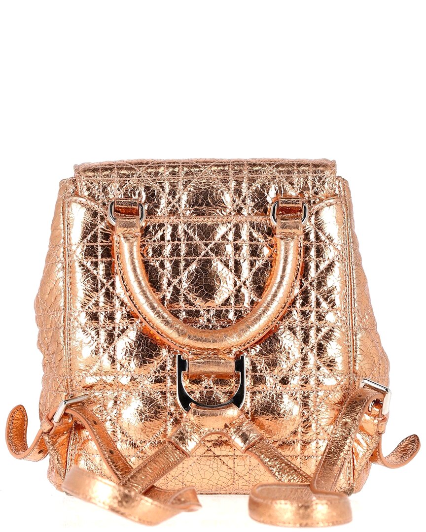 Dior Metallic Leather Stardust Backpack (authentic Pre-loved) In Metallic