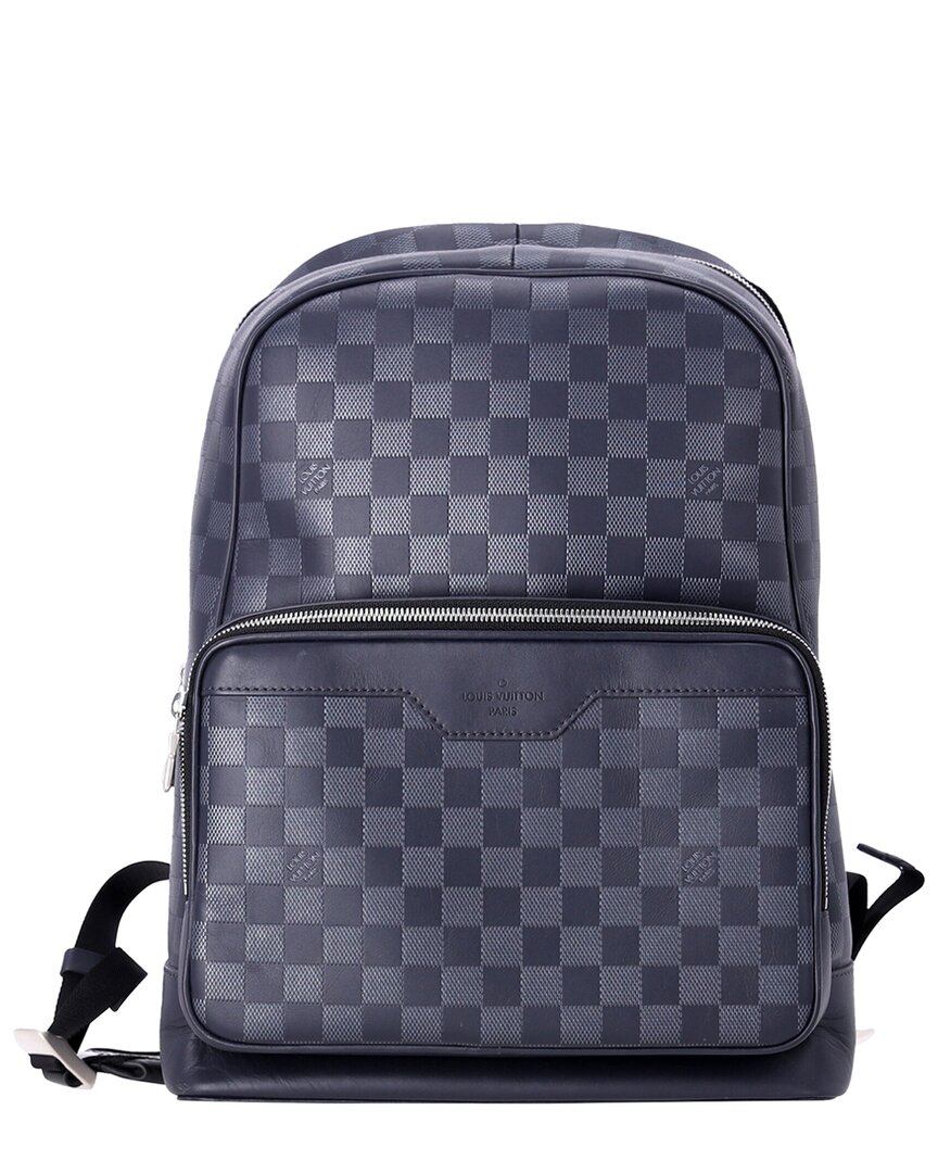 Pre-owned Louis Vuitton Navy Blue Damier Campus Backpack (authentic Pre-loved)