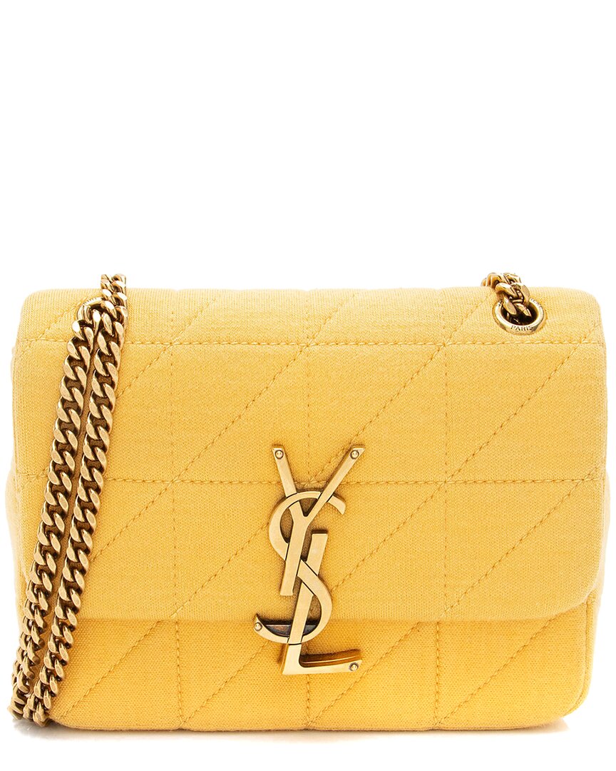 Saint Laurent Yellow Jersey Jamie Mini Shoulder Bag (authentic Pre-loved) In Yellow