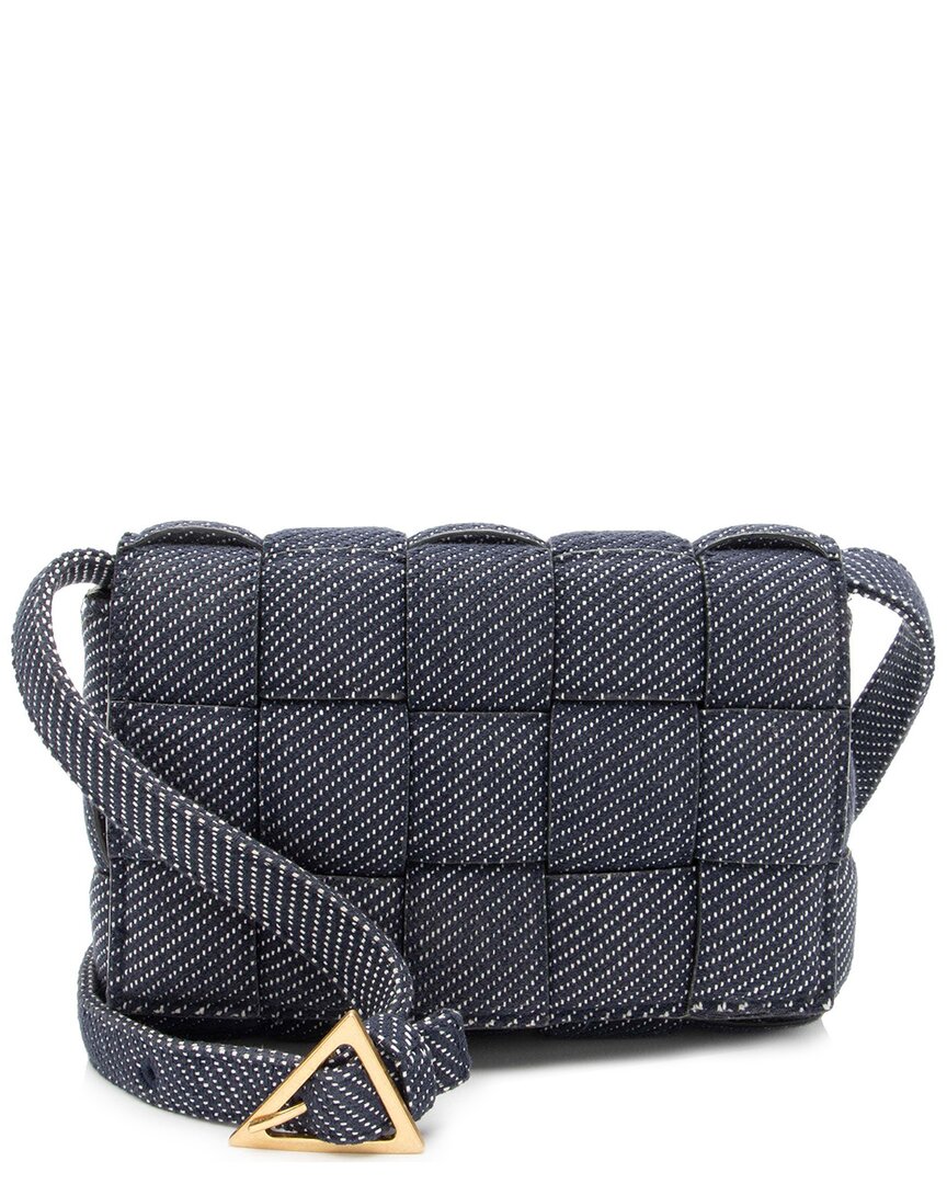 Bottega Veneta Blue Denim Padded Cassette Crossbody (authentic Pre-loved)