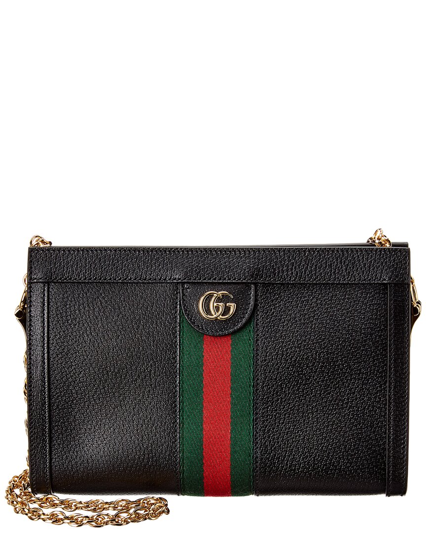 Gucci Ophidia Small Leather Shoulder Bag In Black ModeSens