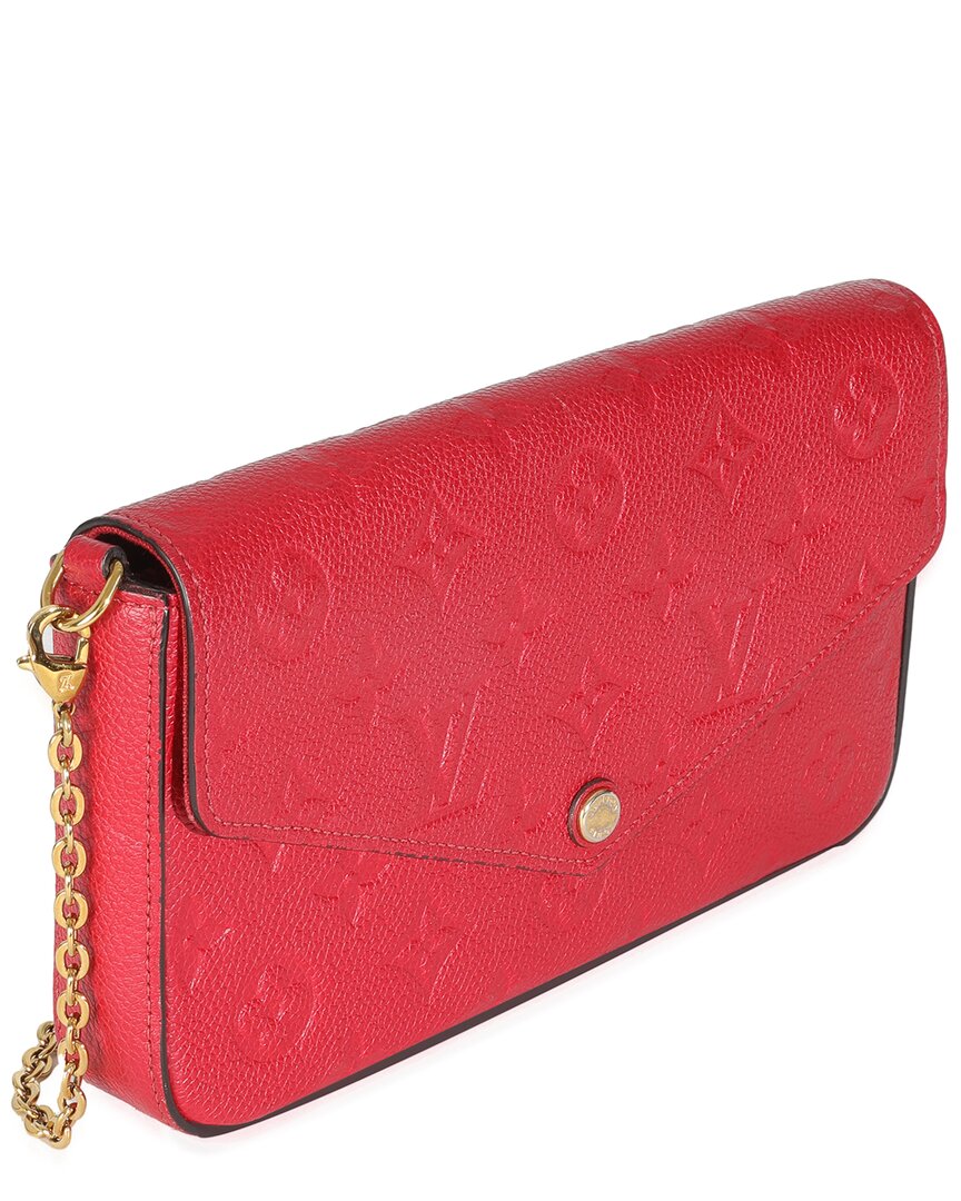LOUIS VUITTON Pre-owned Red Monogram Empreinte Leather Felicie Pochette (authentic Pre-  Loved)