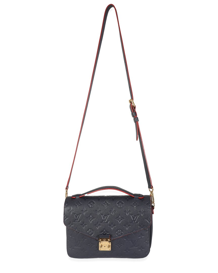 Pre-owned Louis Vuitton Blue Leather Marine Rouge Monogram Empreinte Pochette Metis  (authentic Pre-loved)