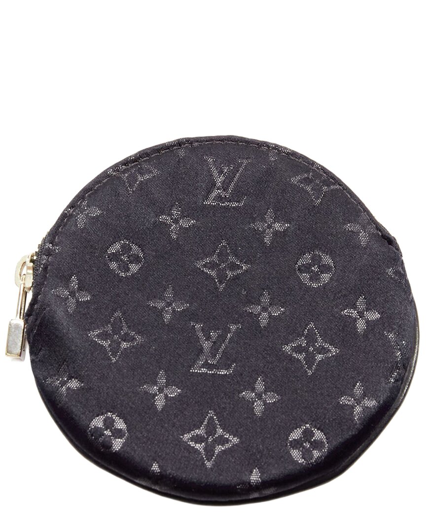 Louis Vuitton Black Cotton Monogram Coins Pouch Bag (authentic Pre-loved)