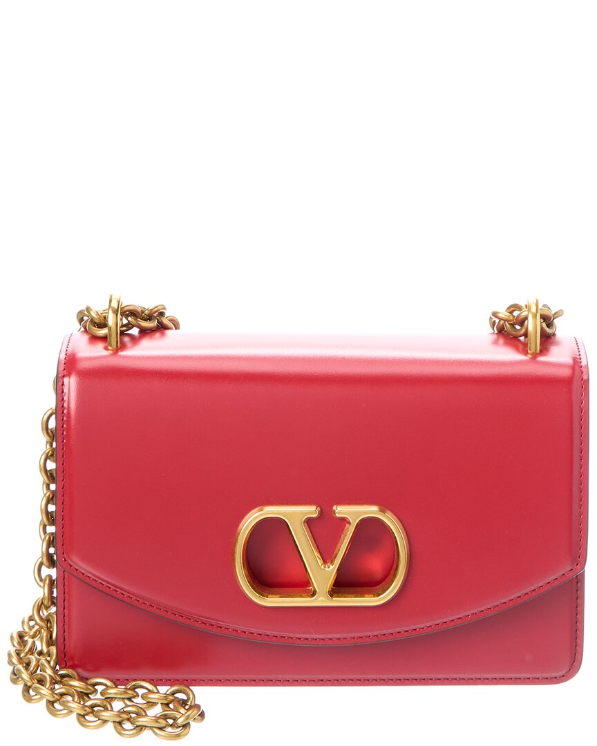 Valentino Vain Small Leather Shoulder Bag In Red