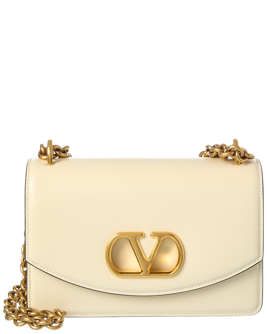 Valentino Vain Small Leather Shoulder Bag In White