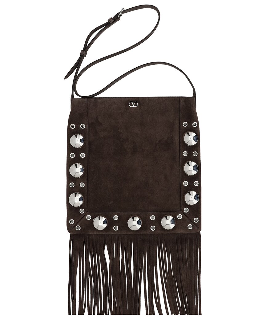 Valentino Garavani Valentino Suede Crossbody In Brown