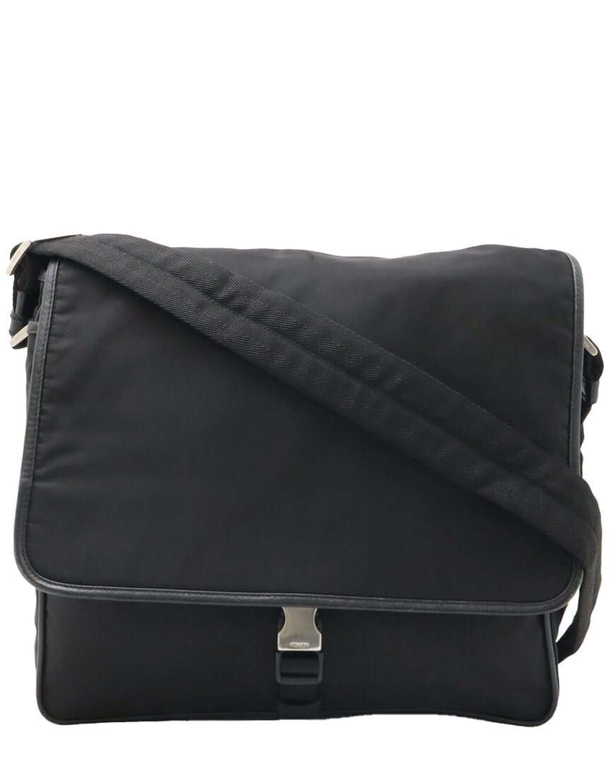 Prada Black Nylon & Leather Shoulder Bag V166 (authentic Pre-loved) In Multi