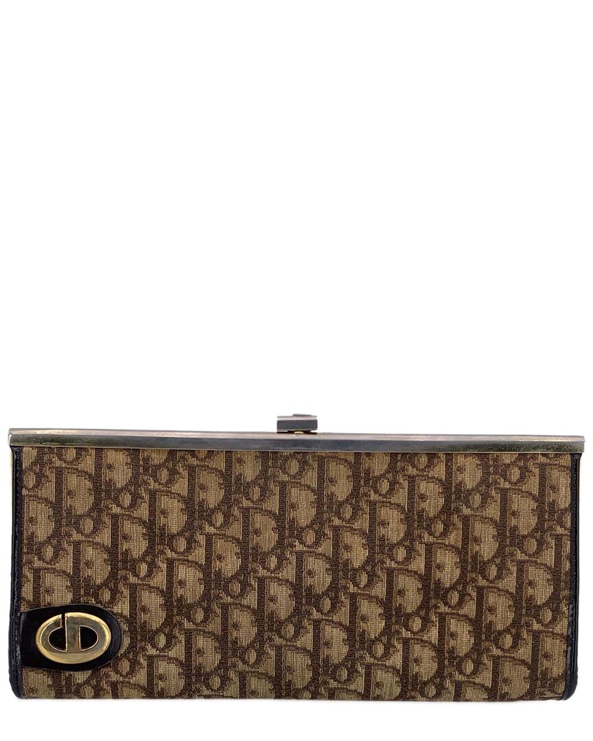 Dior Cotton Vintage Cloth Clutch Bag Issimo (authentic Pre-loved)