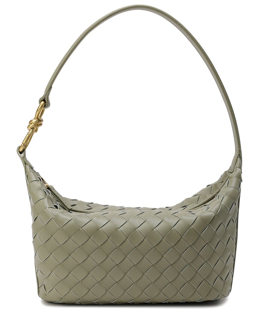 Tiffany & Fred Paris Woven Leather Hobo Shoulder Bag