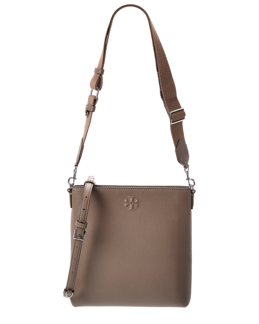 Tory Burch Thea Leather Swingpack Crossbody In Gray
