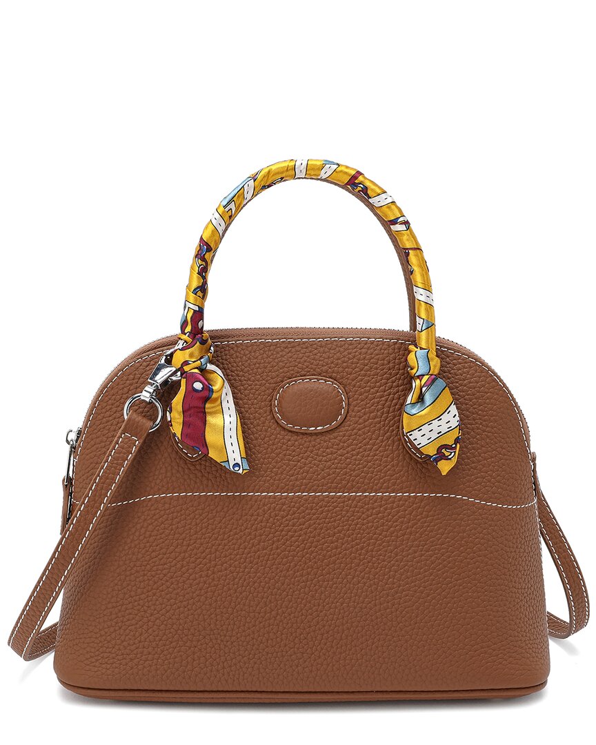 Tiffany & Fred Top-grain Leather Satchel