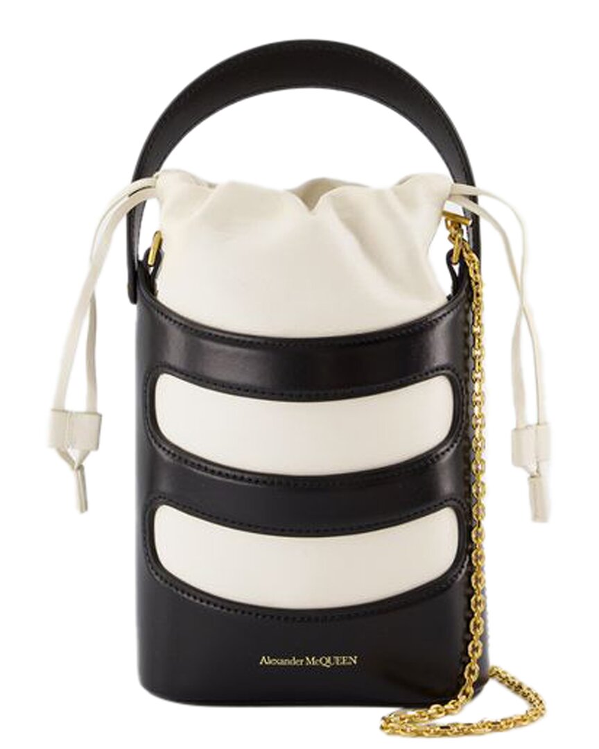Alexander Mcqueen Two-tone Leather Mini The Rise Bucket Bag