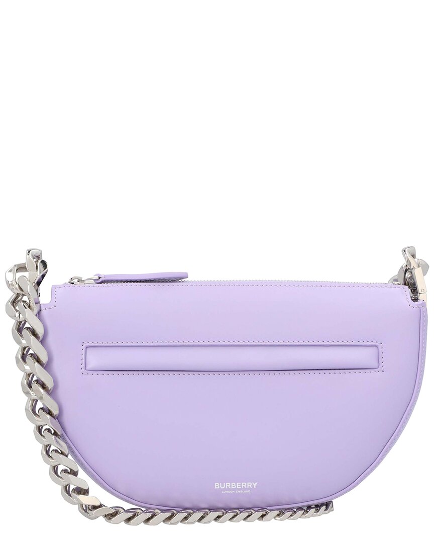 Burberry Purple Calfskin Olympia Mini Shoulder Bag In Purple