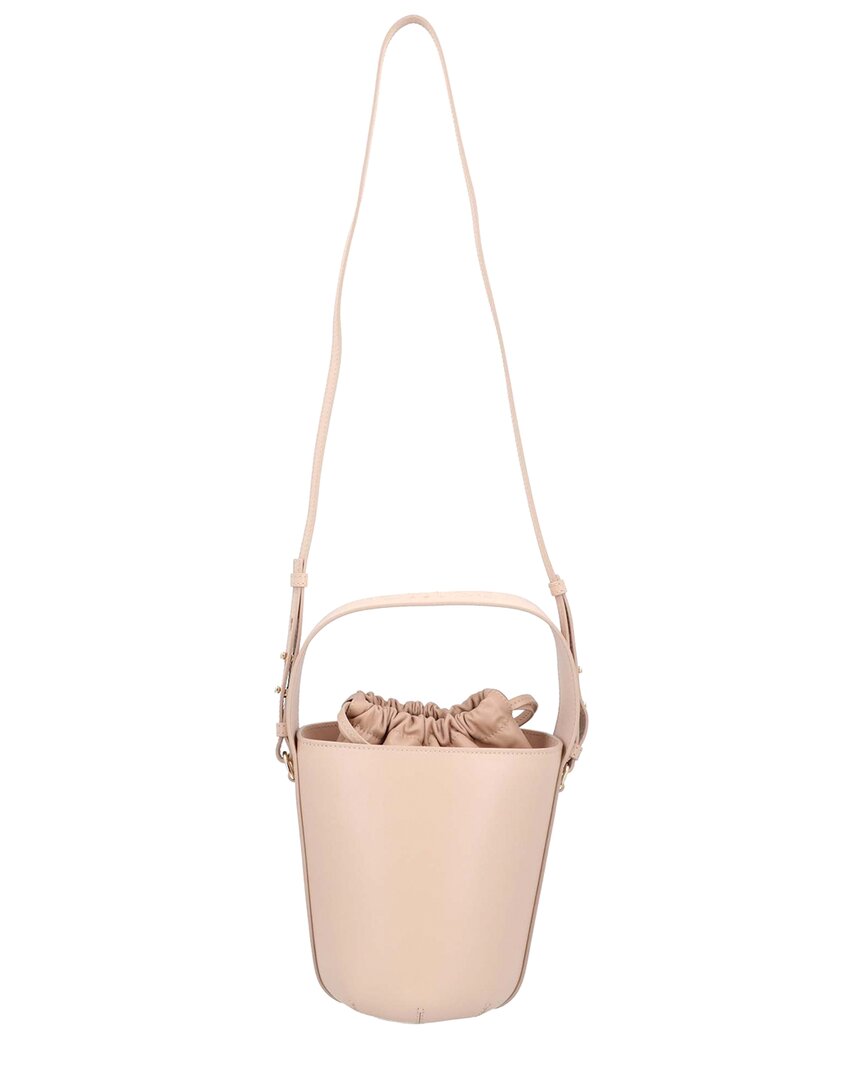 Chloé Beige Leather Sense Bucket Bag 2way In Pink