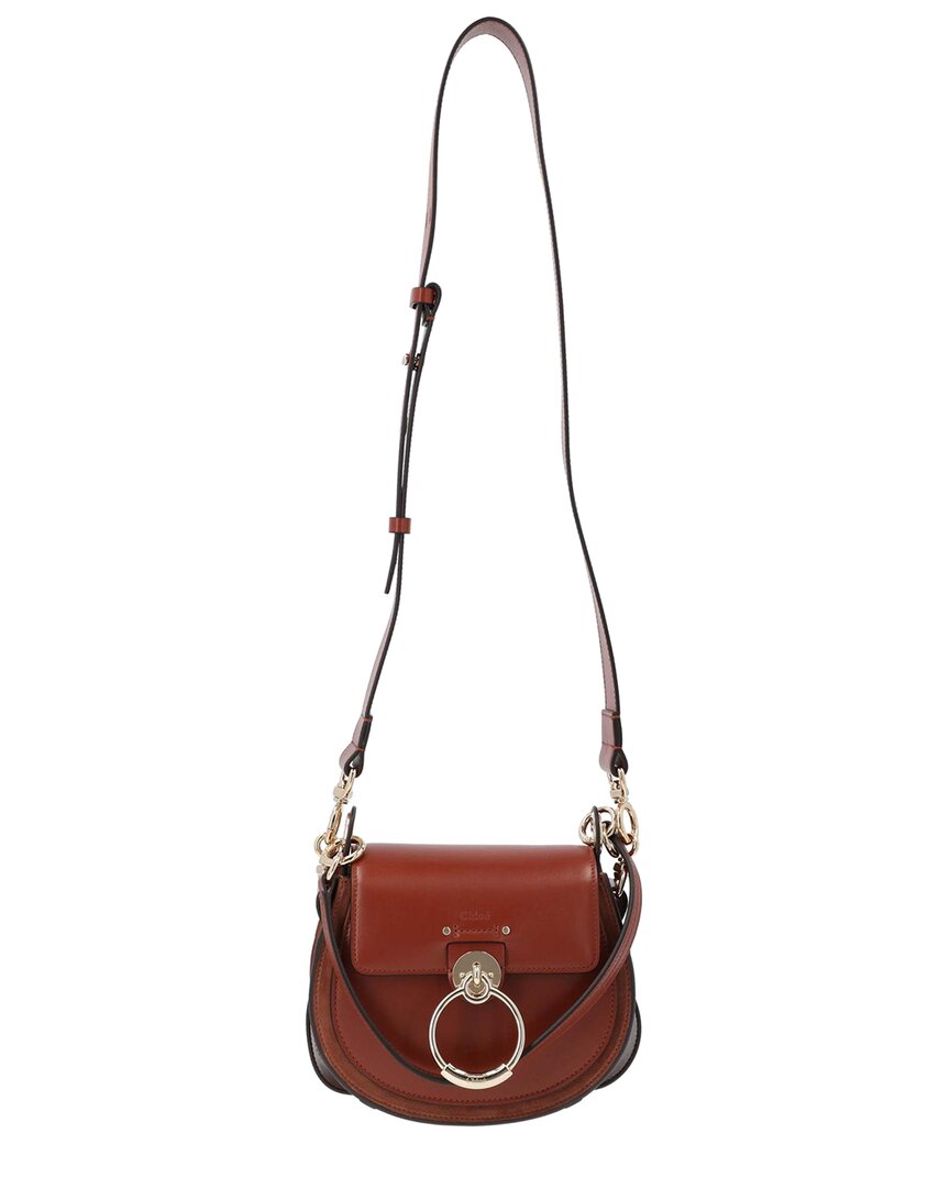Chloé Brown Calfskin Small Tess Bag Brown